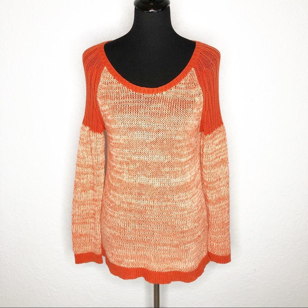 Wooden Ships dark light orange knit sweater size Small / Medium